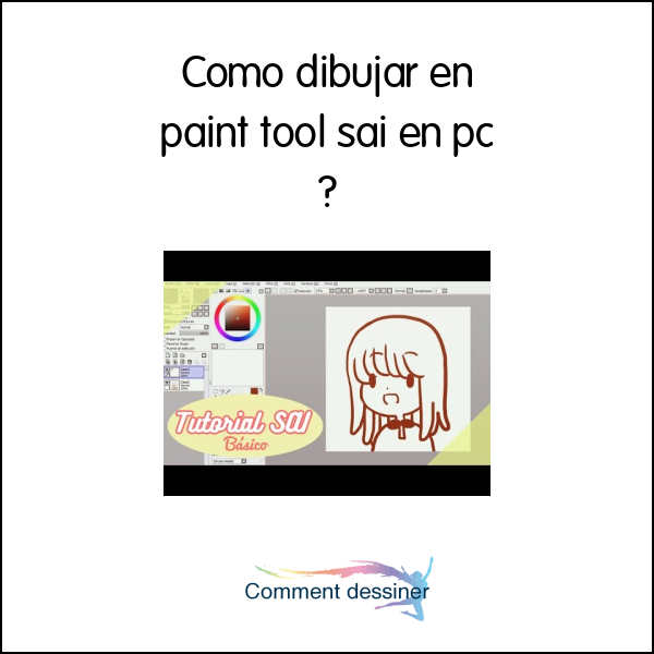 Como dibujar en paint tool sai en pc